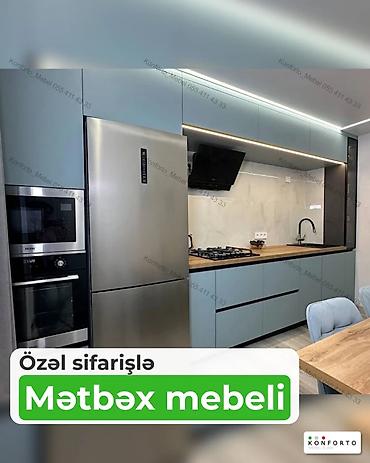su çə: Özəl sifarişlə mətbəx mebeli - Müasir minimal dizayn: hamar fasadlar — 1