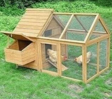 Yuvalar: Açıq havada istifadə üçün taxta toyuq damları və voliər komplektləri — 3