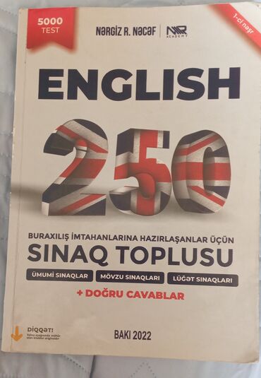 İngilis dili mövzular üzrə 250 sınaq toplusu