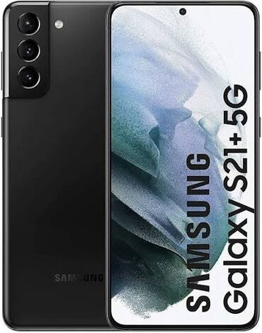 чехол на google pixel 6: Samsung Galaxy S21 Plus 5G, Колдонулган, 256 ГБ, түсү - Кара, 1 SIM, eSIM