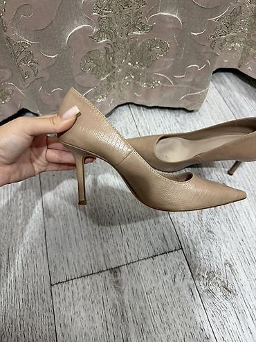 Женская обувь: Туфли, 35, Mango, Б/у, цвет - Бежевый, Платная доставка, Самовывоз — 3