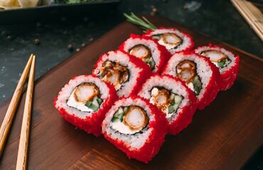 Готовые блюда, кулинария: Сеты роллов и суши - Тёплые роллы в хрустящей панировке: крупные — 25