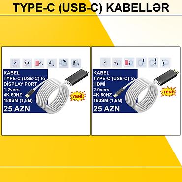 Type-C Kabellər ⭐Type-C (USB-C) to Display Port 1.2vers 1,8m 4K 60HZ –