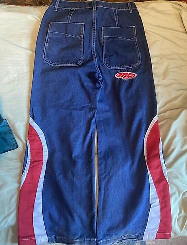tech flecee: Jnco baggy pants - Материал: плотный деним синего цвета. - Крой — 2
