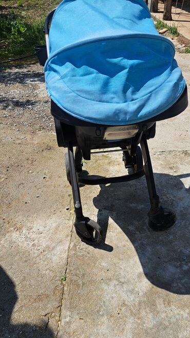 baby time коляска купить: Коляска, цвет - Голубой, Б/у