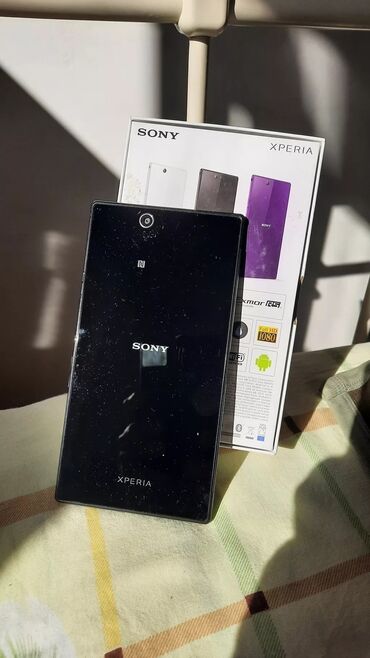 на телефон: Sony Xperia Z Ultra, Колдонулган, 64 ГБ, түсү - Кара, 1 SIM