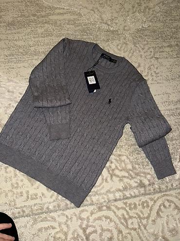 свитер: Мужской свитер, Ralph Lauren, M, цвет - Серый — 3