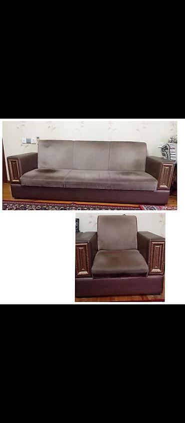 ustol ustul: Qonaq otağı üçün dəst: 3 yerlik divan + 1 ədəd kreslo Xüsusiyyətlər — 1