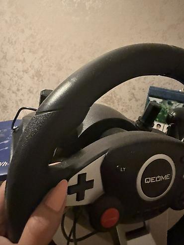 Video oyunlar üçün aksesuarlar: QEOME oyun sükan dəsti - Vibrasiya funksiyalı sükan: real sürüş hissi — 4