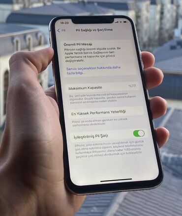 iphone x продажа: IPhone X, 64 GB, Ağ, Face ID