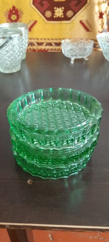 Digər dəstlər və servizlər: Klassik süfrə və dekor dəsti - Şüşə dekorativ vaza: əl işi görünüşlü — 10