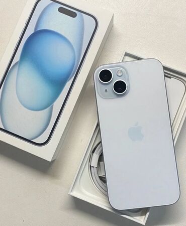 telfon gence: IPhone 15, 128 GB, Blue Titanium, Zəmanət, Barmaq izi, Simsiz şarj