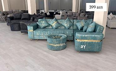 Sifarişlə mebel: Künc divan, Qonaq otağı üçün, Bazalı, Açılan, Kitab — 4
