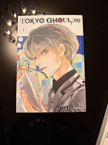 manga kitab: Tokyo Ghoul manga cildləri – 1 2 və 3-cü hissələr. Müəllif: **Sui — 2