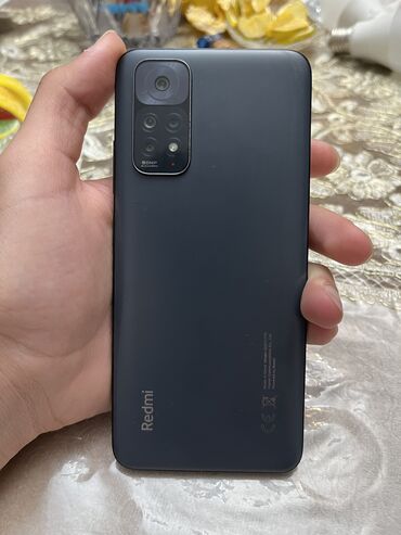 xiaomi 8: Xiaomi Redmi Note 11, 128 GB, rəng - Qara, 
 Barmaq izi, Face ID, İki sim kartlı