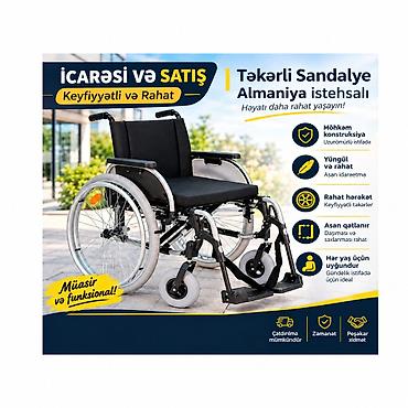 Təkərli əlil arabası – Almaniya istehsalı - Möhkəm konstruksiya
