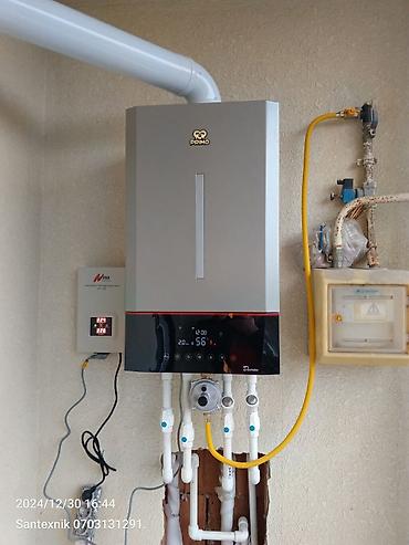 İstilik sistemi: Kombi sisteminin cekilmesi.kanalzasiya sistemleri.Divar ici unitaz ve — 21