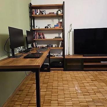 bež sofa: LUX S RADNI STO ZA DVE OSOBE IZRADA PO MERI | Kontakt telefon — 8