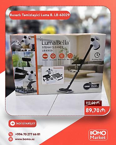 Ütülər və buxarlayıcılar: LumaBella LB-63029 Buxarlı Təmizləyici - Güc: 1200W - Su çəni: 380 ml — 1