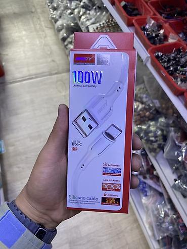 Силиконовый кабель USB – Type‑C 100W - Мощность: до 100 Вт (подходит at lalafo.kg Силиконовый кабель USB – Type‑C 100W - Мощность: до 100 Вт (подходит