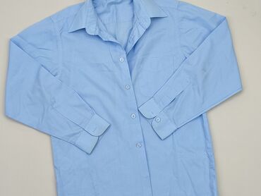 koszula z broszką: Koszula 15 lat, stan - Bardzo dobry, wzór - Jednolity kolor, kolor - Błękitny