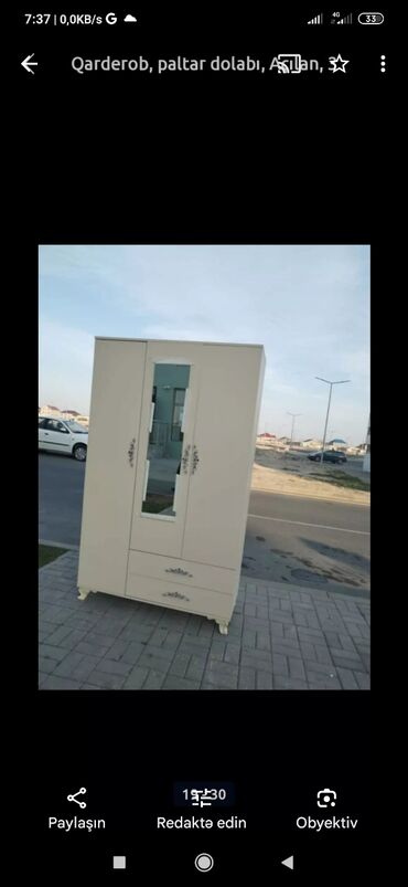 Dolablar: Yeni, Açılan, 3 qapılı Düz dolab, Şifonyer, Azərbaycan — 3