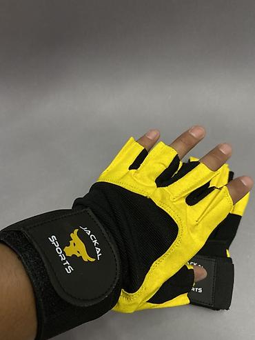 фитнеса: Спортивные перчатки для фитнеса Jackal Sports (укороченные пальцы) - — 5