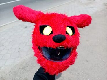 Мотоэкипировка: Чехлы для шлема Санта Клаус Дед Мороз Белый Зайчик Черный — 5