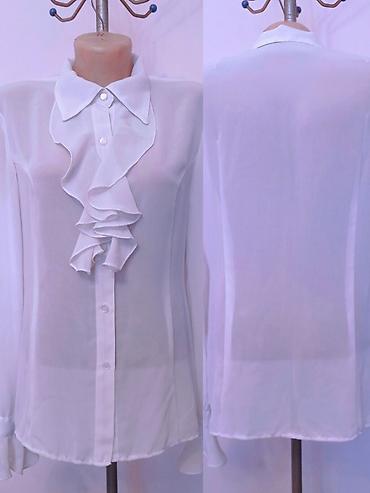 Блузки: Блузка, Вечерняя, Шифон, Однотонный, Прозрачная модель, С воланами, С жабо — 25