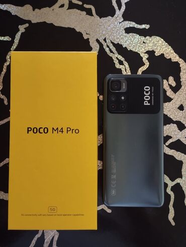 teze telefon qiymetleri: Poco M4 Pro 5G, 128 GB, rəng - Boz, Sensor