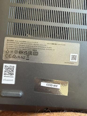 Lenovo: Lenovo V14 G5 IRL noutbuk - demək olar ki təzə • Model: Lenovo V14 — 4