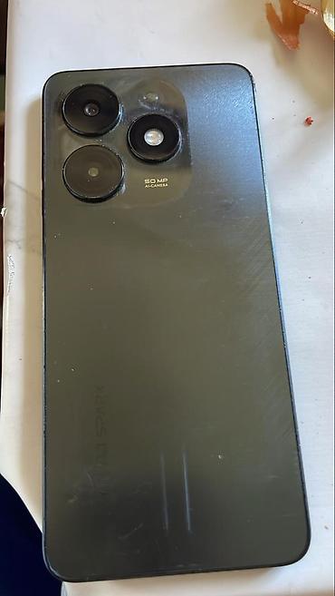 Tecno Spark 20C, Б/у, 128 ГБ, цвет - Черный, 2 SIM