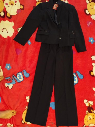 спортивный костюм для девочки: Комплект, цвет - Черный, Новый