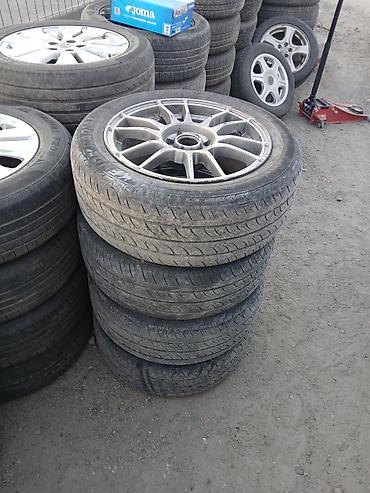 титановые диски на фит: Литые диски OZ Racing с шинами оригинал размер 205/55/ R 16. Комплект — 3