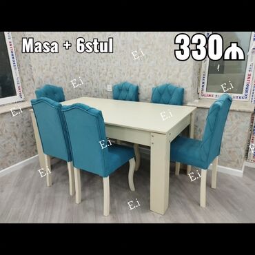 Masa və oturacaq dəstləri: Qonaq otağı üçün, Yeni, Açılan, Dördbucaq masa, 6 stul -da lalafo.az — 3 Masa və oturacaq dəstləri: Qonaq otağı üçün, Yeni, Açılan, Dördbucaq masa, 6 stul — 3