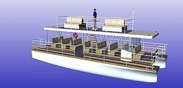 Водный транспорт: Катер, понтонный катер. Изготовление по заказу на заводе — 3