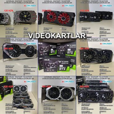 Digər kompüter aksesuarları: Videokart NVidia GeForce GTX 750 Ti, < 4 GB, İşlənmiş