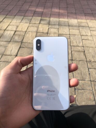 iphone kg: IPhone X, Б/у, 256 ГБ, Белый, Чехол