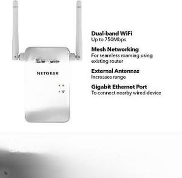 Modemi, ruteri i mrežni uređaji: NETGEAR WiFi Range Extender (pojačivač signala), model EX6100 - — 21