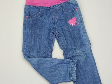jeansy z wysokim stanem jasne: Spodnie jeansowe, 3-4 lat, 104, stan - Zadowalający