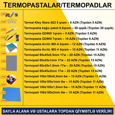 Termopasta: Termopastalar və Termopadlar SAYLA ALANA VƏ USTALARA TOPDAN QİYMƏTLƏ — 2