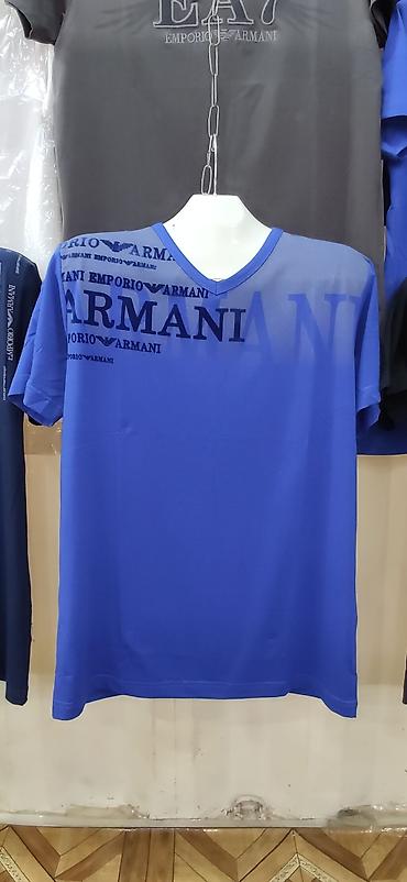 Футболки: Мужская футболка, 2XL, 3XL, 5XL, Armani, Новый, цвет - Белый, Самовывоз, Платная доставка — 4
