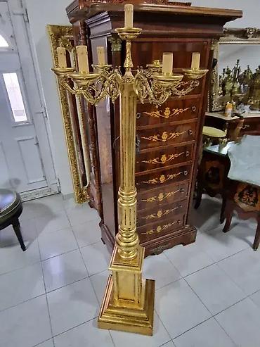 breneri za plin: Podna lampa (7 sveća) – Visina 174 cm 💡 Visina: 174 cm, širina u — 6