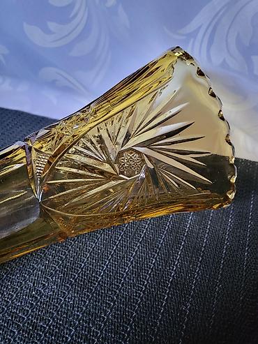 Ostali antikviteti: Vaza 1971g Zabkowice Poljska. Poljska vaza,presovano staklo,nigde — 11