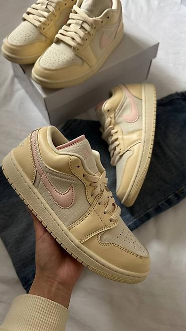 jordan 1: Кроссовки Nike Air Jordan 1 Low - Цвет: кремовый (ваниль) с мягкими — 1