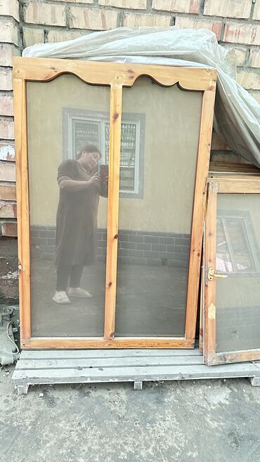 бу душ кабина: Деревянное готовое окно, Другой тип, 140 * 130, Б/у, Без установки