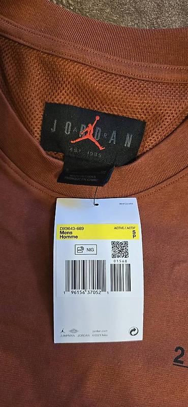 nike tech flecce: Мужская футболка, S, Air Jordan, Новый, цвет - Оранжевый, Самовывоз — 2