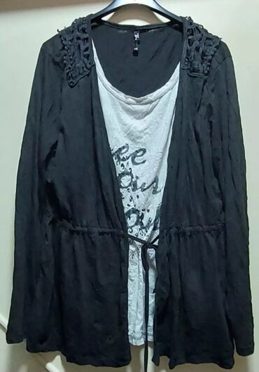 Bluze: XL (EU 42), Jednobojni, bоја - Crna