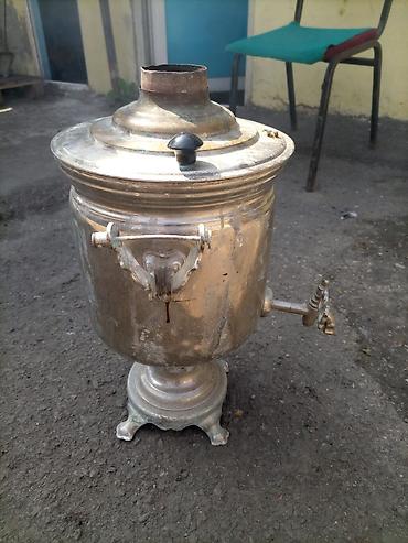 Техника для кухни: Kömürlə işləyən klassik samovar. Şəkillərdə metal korpuslu, iri — 6