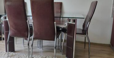 polovan namestaj обреновац: Prodajem trpezarijski sto sa 6 stolica, dimenzije stola su 150x90
